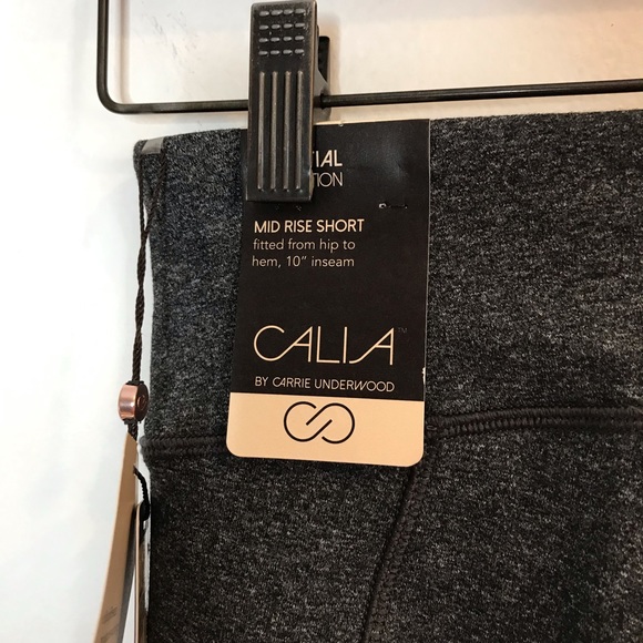 NEW Calia by Carrie Underwood Mid Rise Bermuda Biker Shorts Gray 10” Inseam XS - Picture 10 of 11